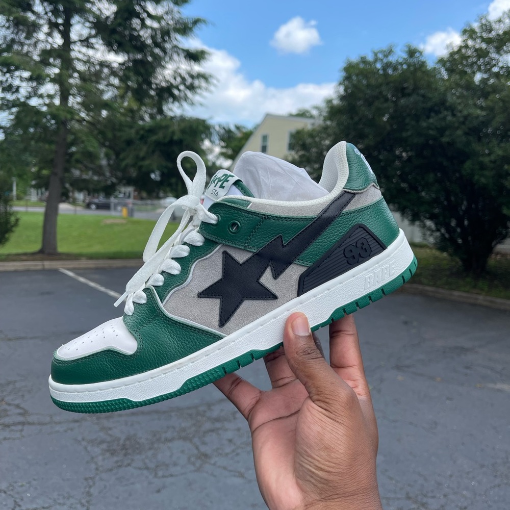 Bape sk8 sta in green w/ grey